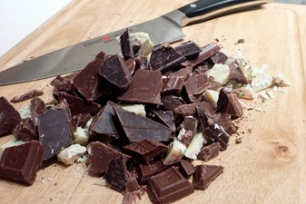 chopped chocolate