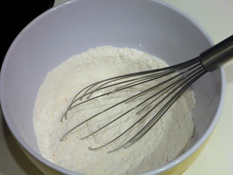 whisking dry ingred