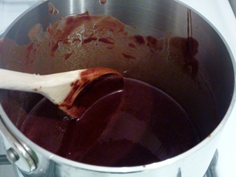 chocolate and butter melted