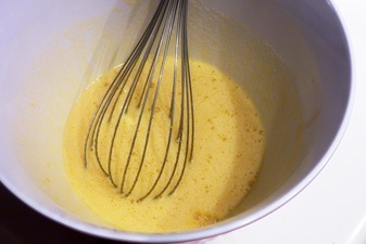 eggs sugar vanilla whisked