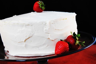 Strawberry Cake with White Chocolate Buttercream