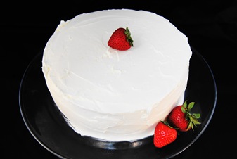 Strawberry Cake with White Chocolate Buttercream