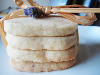 Lemon Lavender Shortbread Cookies