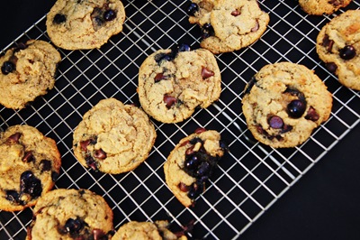 Chocolate Chip Blueberry Peanut Butter Cookies