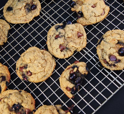 Chocolate Chip Blueberry Peanut Butter Cookies