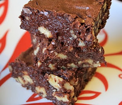 browned butter brownies with walnut