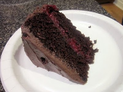 chocolate raspberry layer cake