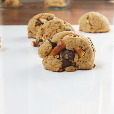 Pretzel and Chocolate Chip Loaded Peanut Butter Cookies 6