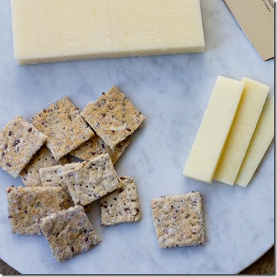 Homemade Flaxseed and Cracked Pepper Crackers