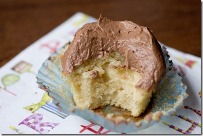 Simple Vanilla Cupcakes with Chocolate Cream Cheese Icing