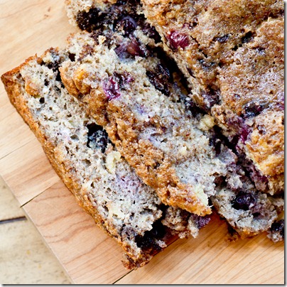 Gluten-Free Chocolate Chunk Blueberry Banana Bread