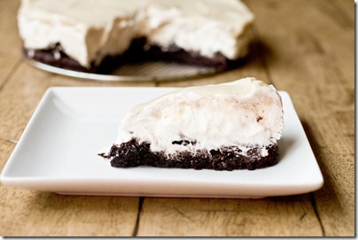 Fudgy Brownie Crunch Banana Ice Cream Pie