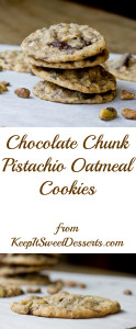 Chocolate Chunk Pistachio Oatmeal Cookies are always a crowd pleaser!