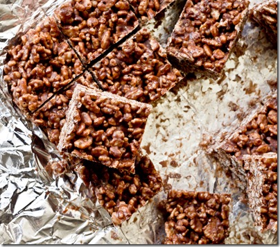 No-Bake Rice Krispie Toffee Fudge Candy Bars