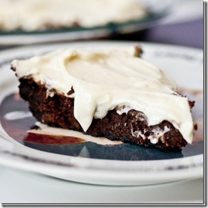 Oreo Crusted Brownie Pie with Cream Cheese Icing