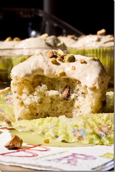 Pistachio Cupcakes with Brown Sugar Buttercream