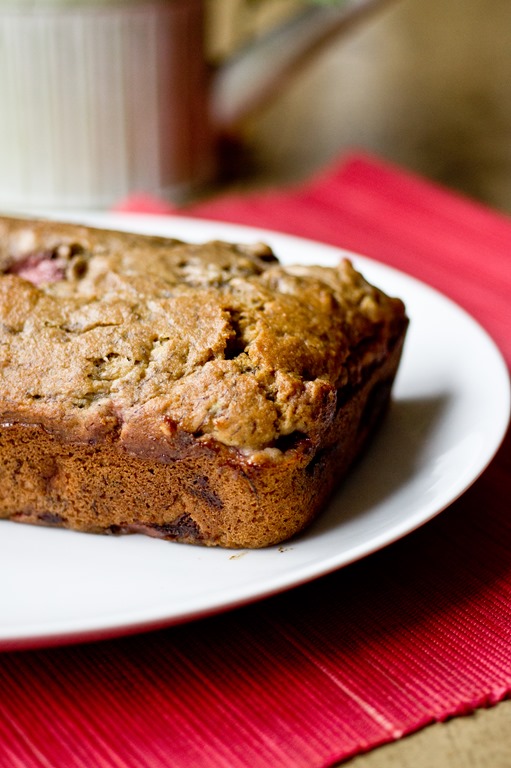 Vanilla Roasted Strawberry Banana Bread