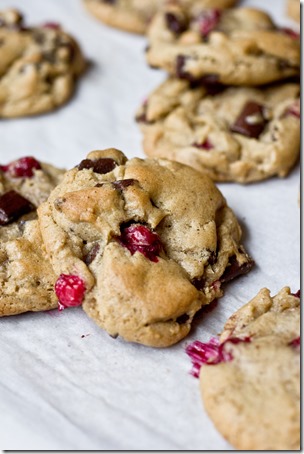 Cranberry Chocolate Chunk Brown Butter Cookies