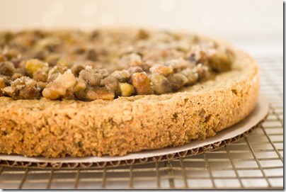 Brown Butter Pistachio Cake with Candied Pistachio Topping