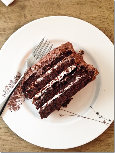 Fudgy Black and White Devil’s Food Cake - the best ever birthday cake