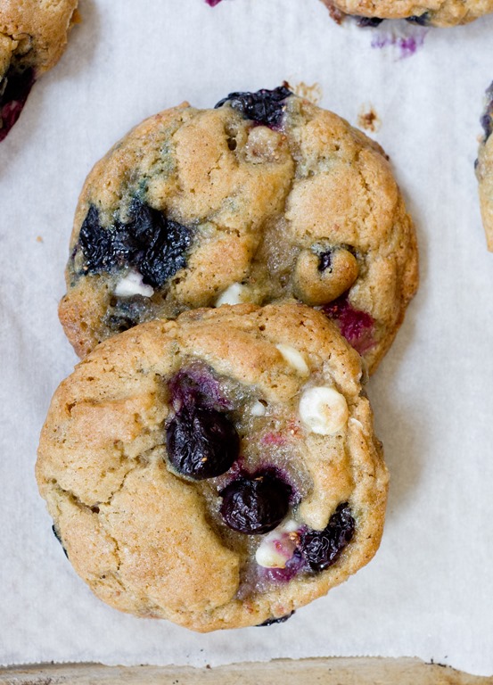 Brown Butter Blueberry Chocolate Chunk Cookies