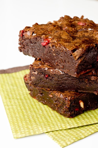 Thick and Fudgy Peppermint Mocha Brownies