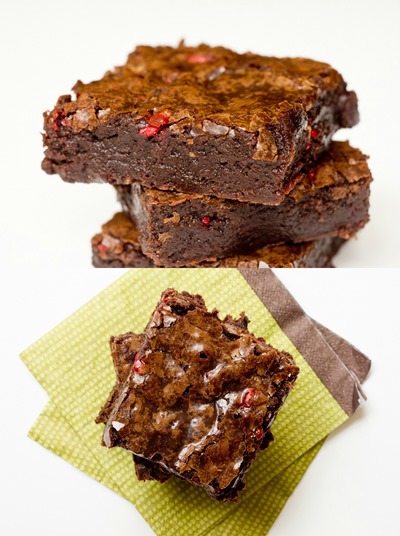 Super rich and fudgy brownies infused with the infamous peppermint mocha holiday flavor.