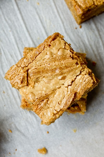 Incredible Pumpkin Blondies with Caramelized White Chocolate Swirl