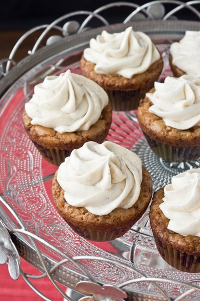 Mini cinnamon chip blondies are topped with the perfect cinnamon roll cream cheese frosting!