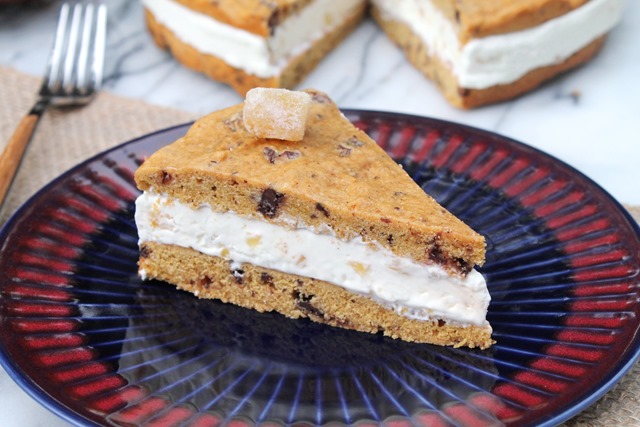Pumpkin and Ginger Ice Cream Sandwich Cookie Cake