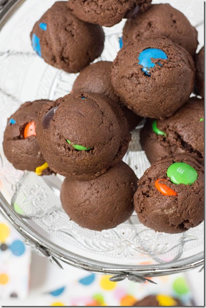You must make these cookies... puffy, chocolatey and full of MEGA M&Ms