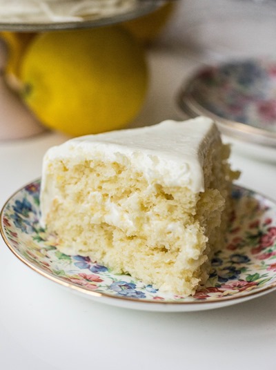 Mini Lemon Layer Cake for Two - perfect date night treat!