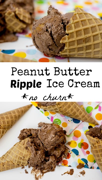Chocolate Ice Cream with Salted Peanut Butter Ripple. and you don't even need an ice cream maker!