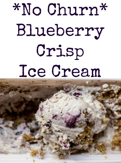 Blueberry Crisp Ice Cream --- no ice cream maker needed!!
