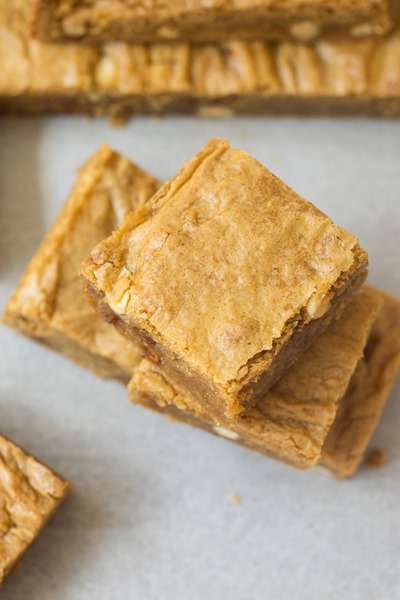 Amazing (ONE BOWL!!) Pumpkin Blondies