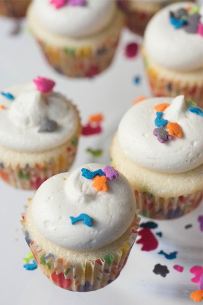 Homemade funfetti cupcakes that are mini and oh so cute
