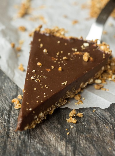 Salted Pretzel Chocolate Tart