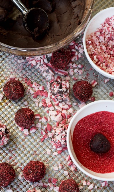 Making these Peppermint Mocha Truffles for parties AND gifts!