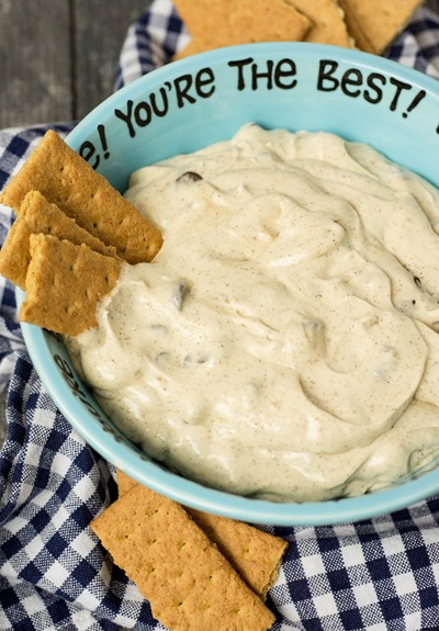 Chocolate Chip Cookie Dough Dip made with brown butter OMG