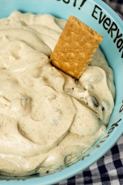 Move over savory dips, we are snacking on COOKIE DOUGH DIP for Super Bowl!
