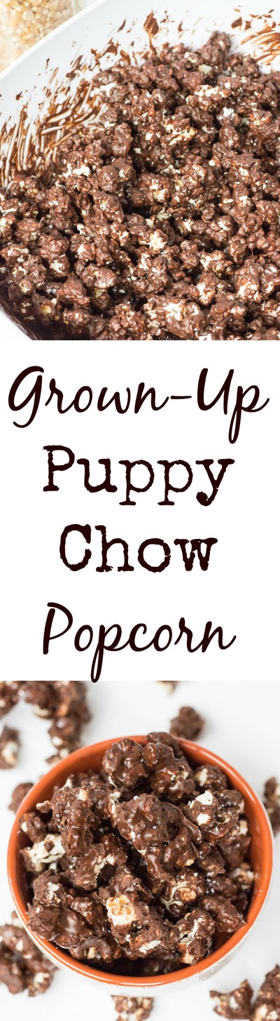 Puppy Chow Popcorn - pretty much the best snack for super bowl!