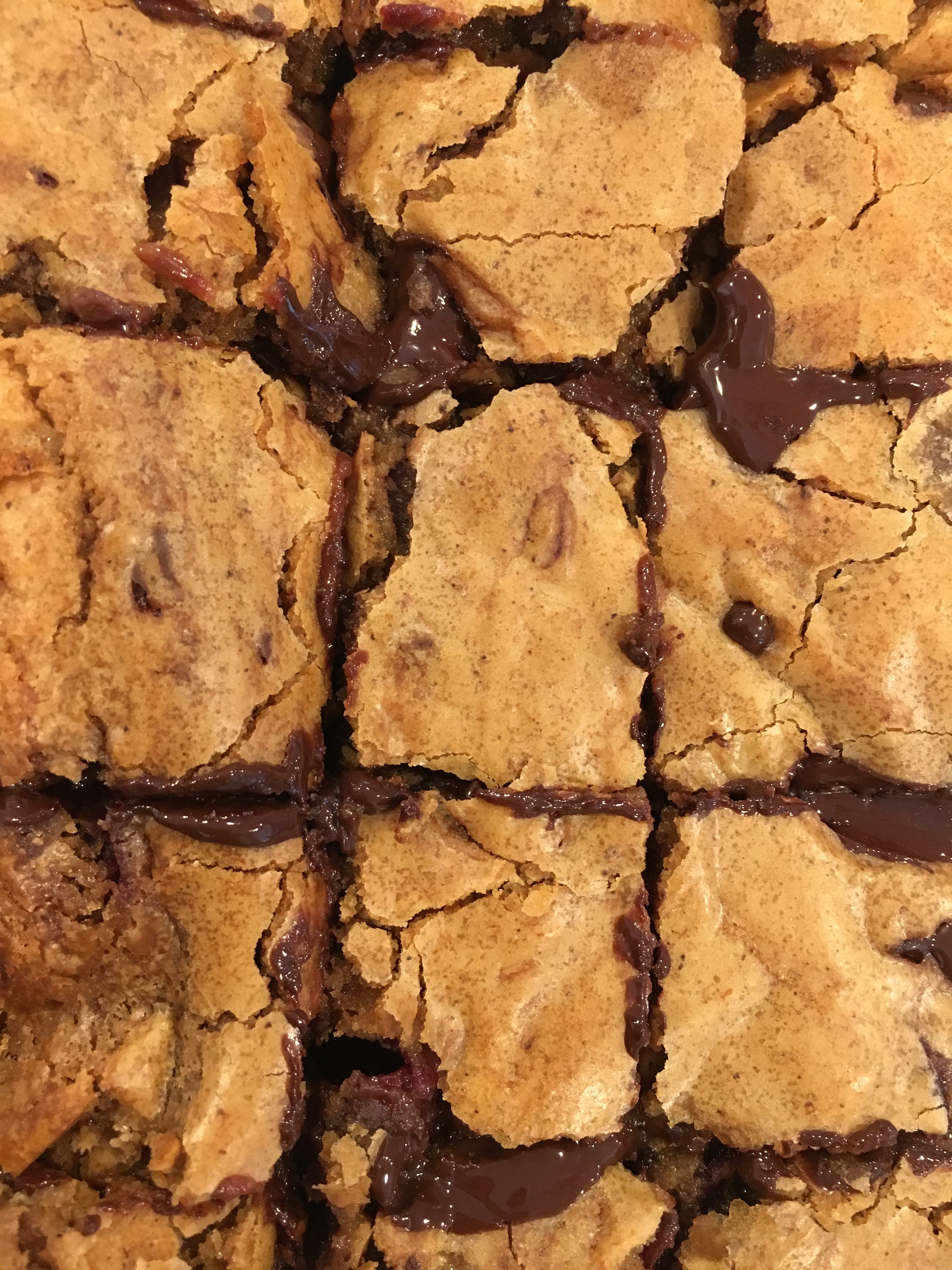 Cherry Chocolate Chunk Brown Butter Blondies
