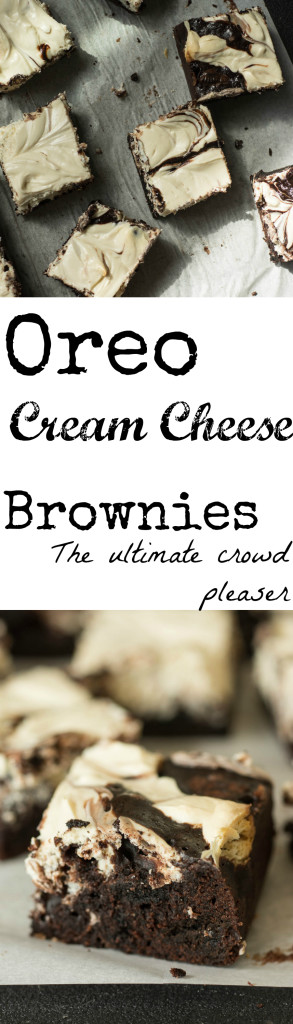 Seriously good oreo cream cheese brownies