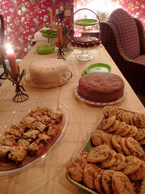 dessert table