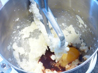 adding egg, vanilla, coffee