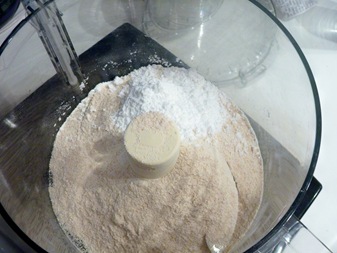 flour and sugar for crust