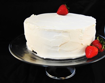 Strawberry Cake with White Chocolate Buttercream