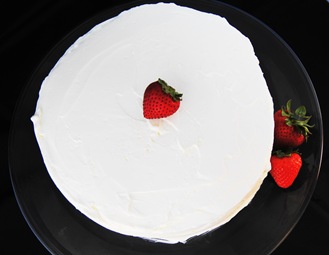 Strawberry Cake with White Chocolate Buttercream