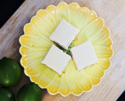 Margarita Cheesecake Bars with a Pretzel and Cookie Crust