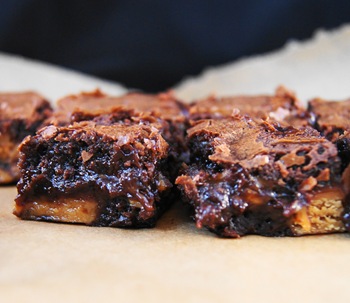 Peanut Butter Caramel "Baked Brownies"